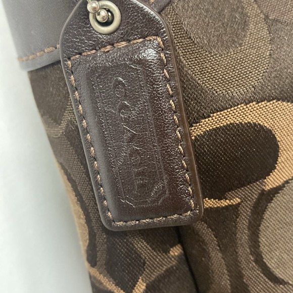 Coach suede and fabric bag - Picture 4 of 8